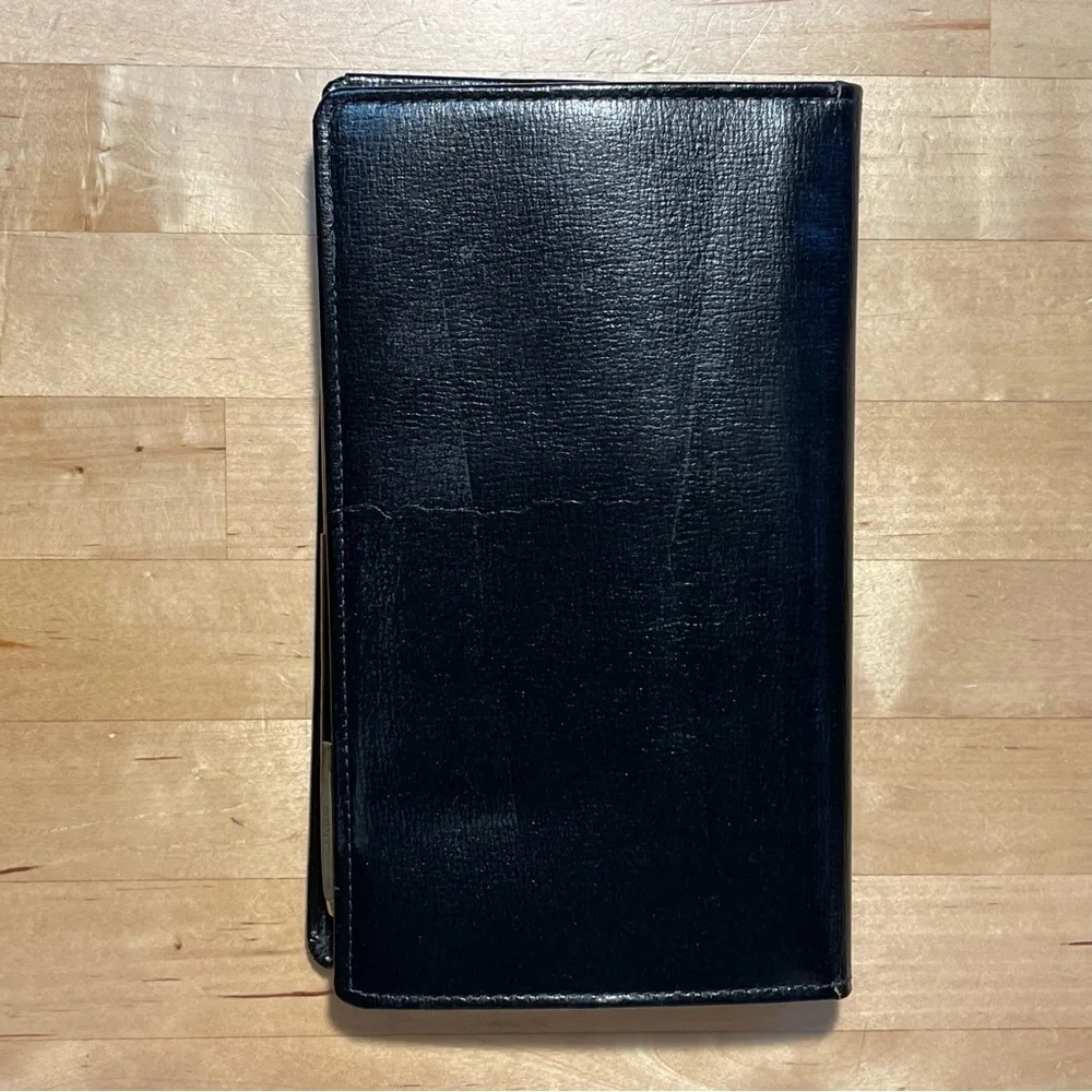 Vintage Day-Timer 1986 Senior Pocket Bonded Leather Planner Made USA